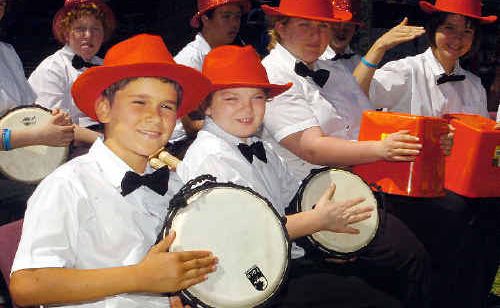 Community and Disability Services expo held in the Maryborough town hall on Thursday. The Maryborough Special School Bucketeers entertained on the town hall green. Mark Connelly and Hayden Heidenreich. Community and Disability Services expo held in the Maryborough town hall on Thursday. The Maryborough Special School Bucketeers entertained on the town hall green. Mark Connelly and Hayden Heidenreich.